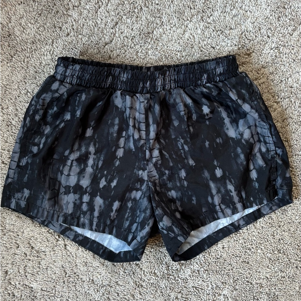 Stylish Black Tie-Dye Women's Shorts